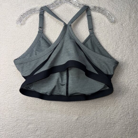 Nike Women's Plus Dri-FIT V-Neck Indy Racerback Bra - 3X Gray Black DN4181-084 - Picture 5 of 5